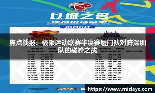 焦点战报：极限运动联赛半决赛厦门队对阵深圳队的巅峰之战